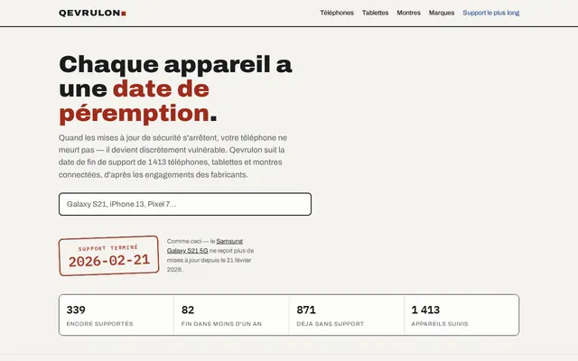 Page d'accueil de Qevrulon